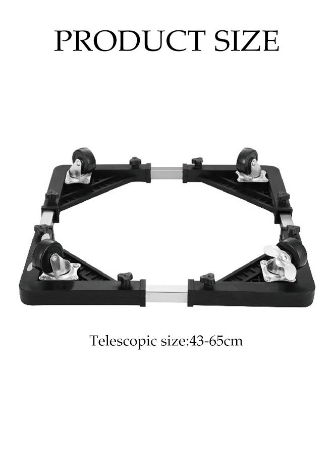 Fridge Machine Base, Washing Machine Base Stand with 4 Lockable Wheels,Multi-Functional Adjustable Dryer Pedestal for Furniture and Mini Appliance - Image 2